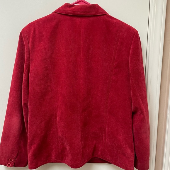 Dress Barn Vintage Corduroy fine wale red blazer - Picture 6 of 6